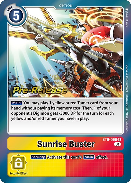 Sunrise Buster [BT9-099] [X Record Pre-Release Promos]