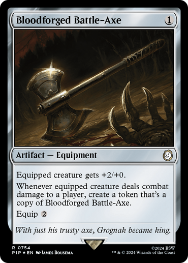 Bloodforged Battle-Axe (Surge Foil) [Fallout]