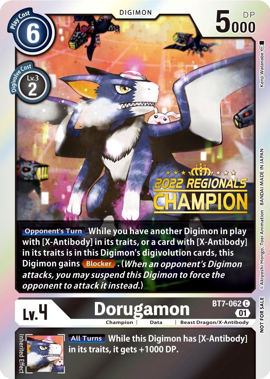 Dorugamon [BT7-062] (2022 Championship Offline Regional) (Online Champion) [Next Adventure Promos]
