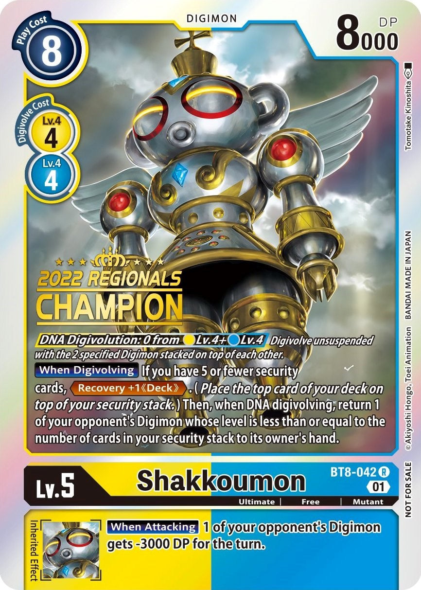 Shakkoumon [BT8-042] (2022 Championship Offline Regional) (Online Champion) [New Awakening Promos]