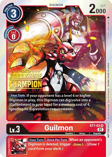Guilmon [ST7-03] (2022 Store Champion) [Starter Deck: Gallantmon Promos]