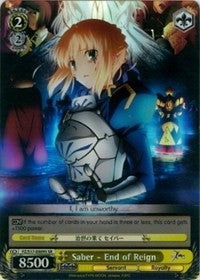 Saber - End of Reign (FZ/S17-E009S SR) [Fate/Zero]