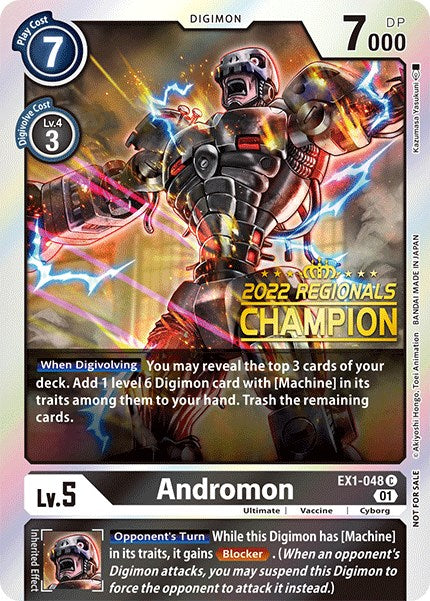 Andromon [EX1-048] (2022 Championship Online Regional) (Online Champion) [Classic Collection Promos]