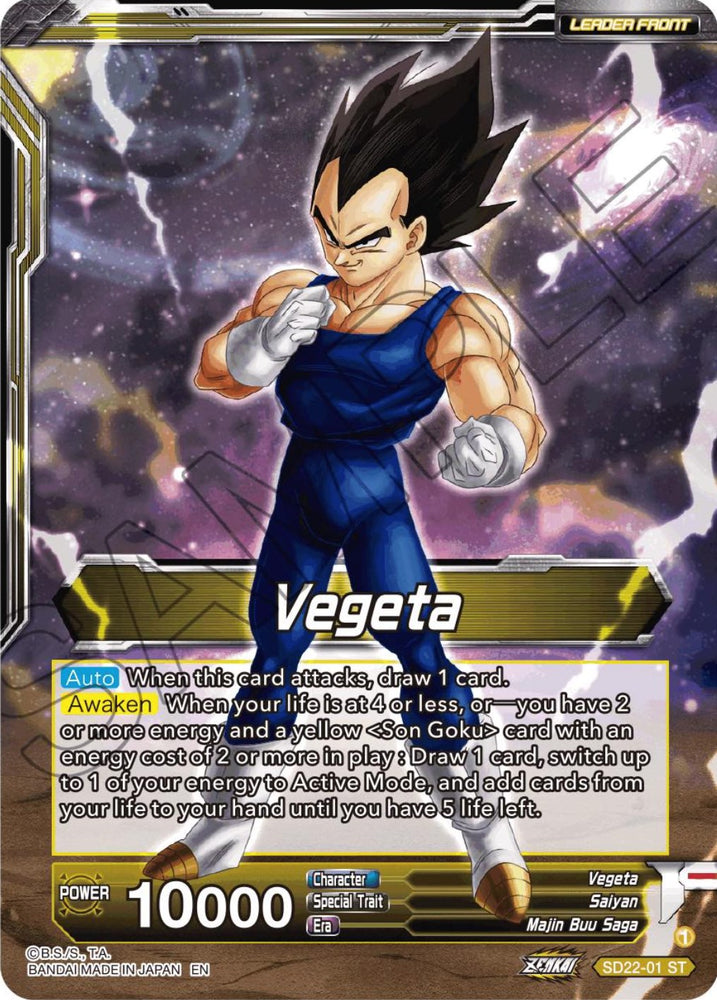 Vegeta // SS Vegeta, Fighting Instincts (Starter Deck Exclusive) (SD22-01) [Power Absorbed]